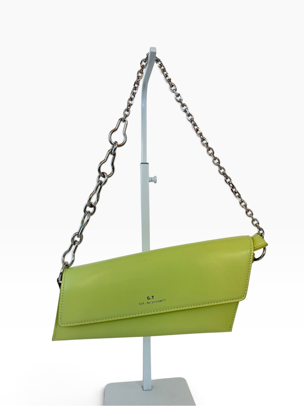 Lime Green Chain Shoulder Bag